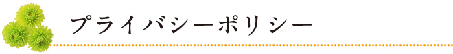 プライバシーポリシー